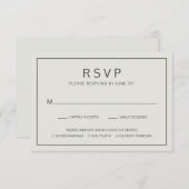 シンプル縁ど光ベージュ料理チョイス結婚ズ 出欠カード (正面/裏面)