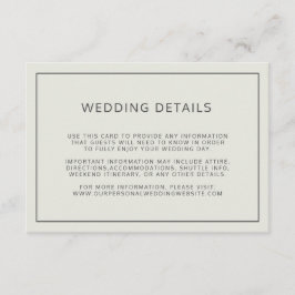 シンプル縁ど光ベージュ結婚の詳細 エンクロージャーカード