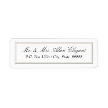 シンプル縁ど差出人住所ラベル