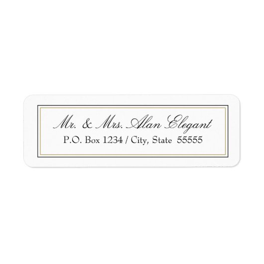 シンプル縁ど差出人住所ラベル ラベル (正面)