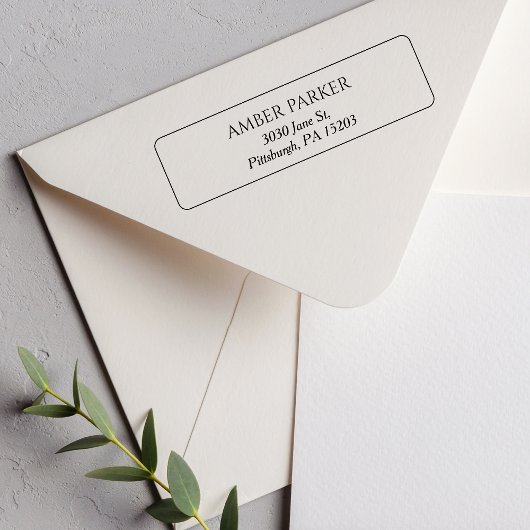 シンプル縁ど差出人住所 セルフインキングスタンプ