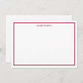 シンプル縁ど赤サンキューカード サンキューカード (正面/裏面)