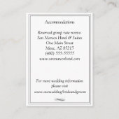 シンプル縁ど黒結婚のエンクロージャ エンクロージャーカード (裏面)