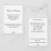 シンプル縁ど黒結婚のエンクロージャ エンクロージャーカード (正面/裏面)