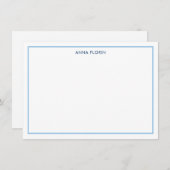 シンプル縁どLight Blueノートカード ノートカード (正面/裏面)