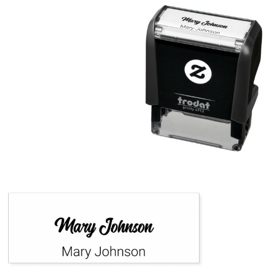 シンプル署名と印刷された名前テンプレート セルフインキングスタンプ (インサイチュ)
