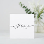 シンプル署名スクリプトクラフト商品券 (スタンド正面)