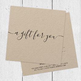 シンプル署名スクリプトクラフト商品券