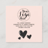 シンプル署名スクリプトハート注文ありがとうございますSqu スクエア名刺 (裏面)