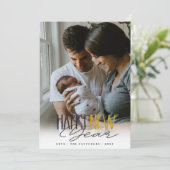 シンプル署名スクリプト新年おめでとう シーズンカード (スタンド正面)