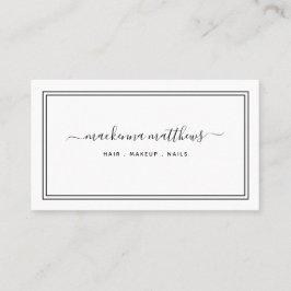 シンプル署名スモダンクリプト美容師サロン 名刺