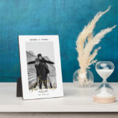 シンプル署名ミニマリスト写真保存日 フォトプラーク (側面)