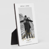 シンプル署名ミニマリスト写真保存日 フォトプラーク (側面)