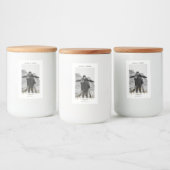 シンプル署名ミニマル写真日付の保存 フードラベル (ボトル)