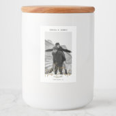 シンプル署名ミニマル写真日付の保存 フードラベル (正面)