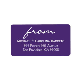 シンプル署名 – 紫 ラベル