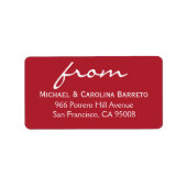 シンプル署名 – 赤 ラベル (正面)