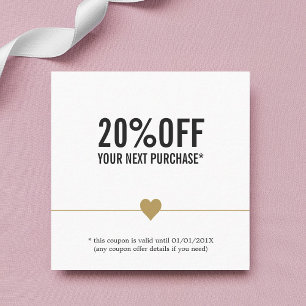 シンプル美しいエレガントサロンクーポン 割引カード