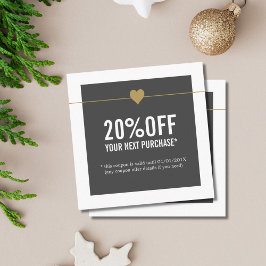 シンプル美しいエレガントサロンクーポン 割引カード