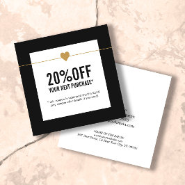 シンプル美しいエレガントサロンクーポン 割引カード