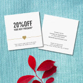 シンプル美しいエレガントサロンクーポン 割引カード