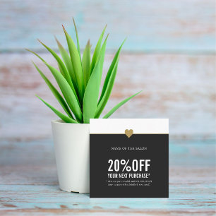 シンプル美しいエレガントサロンクーポン 割引カード