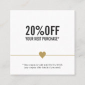 シンプル美しいエレガントサロンクーポン 割引カード (正面)