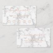 シンプル美しいエレガントサロンバラ金ゴールド大理石 ロイヤリティカード (正面/裏面)