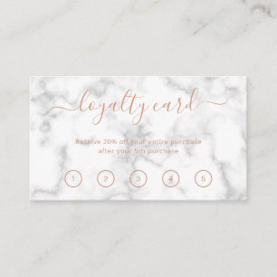 シンプル美しいエレガントサロンバラ金ゴールド大理石 ロイヤリティカード