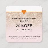 シンプル美しいエレガントサロン初 割引カード (正面)