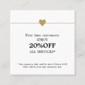 シンプル美しいエレガントサロン初 割引カード (正面)