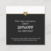 シンプル美しいエレガントサロン初 割引カード (正面)
