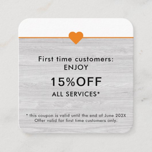シンプル美しいエレガントサロン初 割引カード (正面)