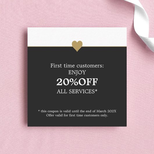 シンプル美しいエレガントサロン初 割引カード