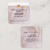 シンプル美しいエレガントサロン初 割引カード (正面/裏面)