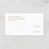 シンプル美しいエレガントサロン紹介カード 紹介カード (裏面)