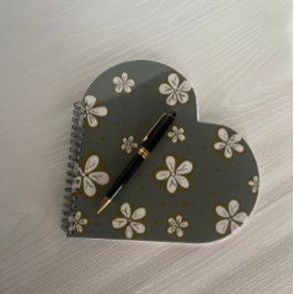 シンプル美しいグレイとホワ忘れイトマイノー ノートブック