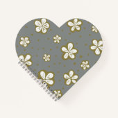 シンプル美しいグレイとホワ忘れイトマイノー ノートブック (正面)