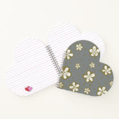 シンプル美しいグレイとホワ忘れイトマイノー ノートブック (内部)