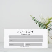 シンプル美しいサロンメイクカスタムギフト券 (スタンド正面)