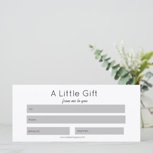 シンプル美しいサロンメイクカスタムギフト券 (スタンド正面)