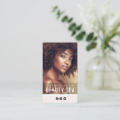 シンプル美しいスパ名刺 名刺 (スタンド正面)