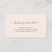 シンプル美しいモダンサロン赤面ピンクエレガントク ロイヤリティカード (裏面)