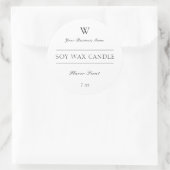 シンプル美しいモダンスパキャンドル製品ラベル ラウンドシール (バッグ)