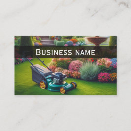 シンプル美しい庭の芝生の気にビジネスカード 名刺