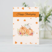 シンプル美しい感謝祭カード サンキューカード (スタンド正面)