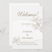 シンプル美しい結婚式招待状 招待状 (正面/裏面)