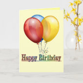 シンプル美しい-誕生日カード カード (黄色い花)