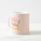 シンプル美学ビューティフルトリグラントウォームピーチ コーヒーマグカップ (正面左)