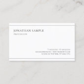 シンプル美学モダンミニマルプロフェッショナル 名刺 (裏面)